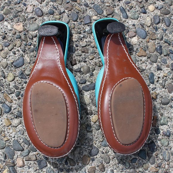 Play House Blue Flower Embellished Kitten Heels - Picture 6 of 11